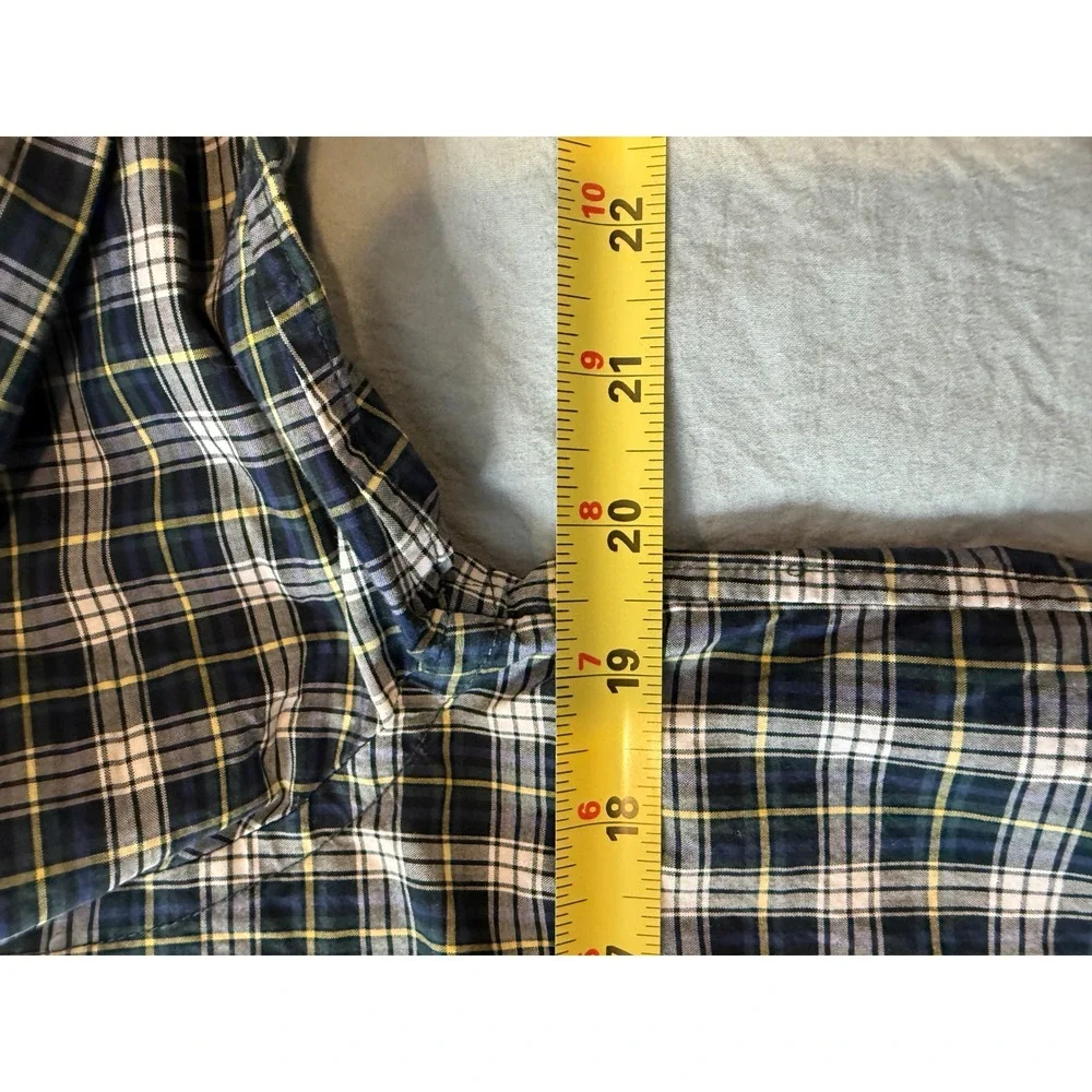 Kids Ralph Lauren Plaid Button Down Shirt Size XL 18‎ 20 Green Blue